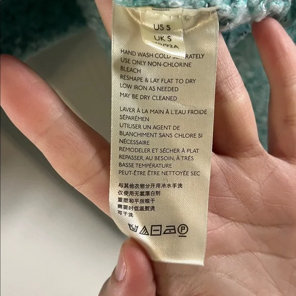 Free People Textured Teal Cowl Neck Sweater - Picture 3 of 5